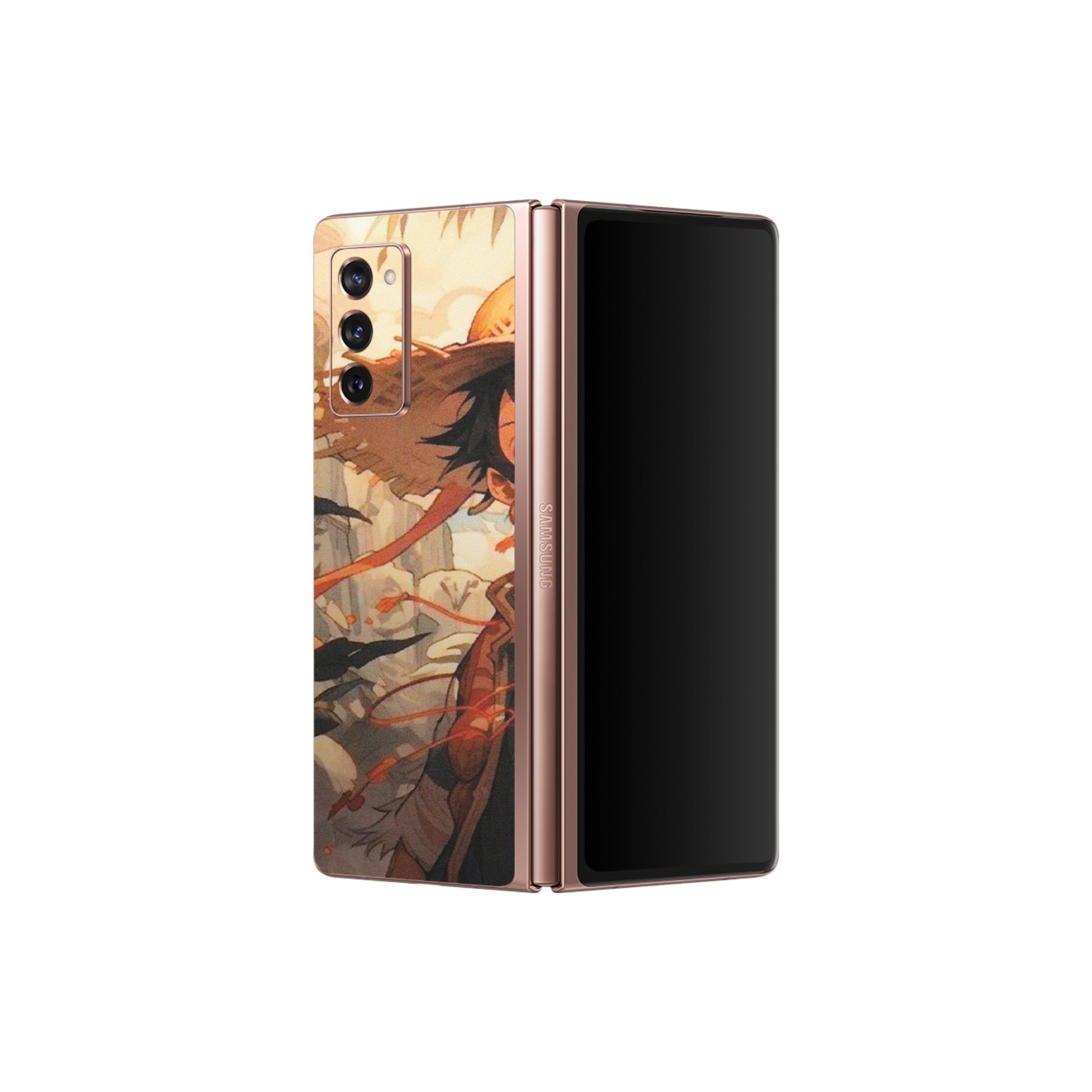 Samsung M/F/Note/Flip and C Phone Skins (All Models) - Anime Character Smile - Matte Finish (M-33) Samsung Galaxy Z Fold 2
