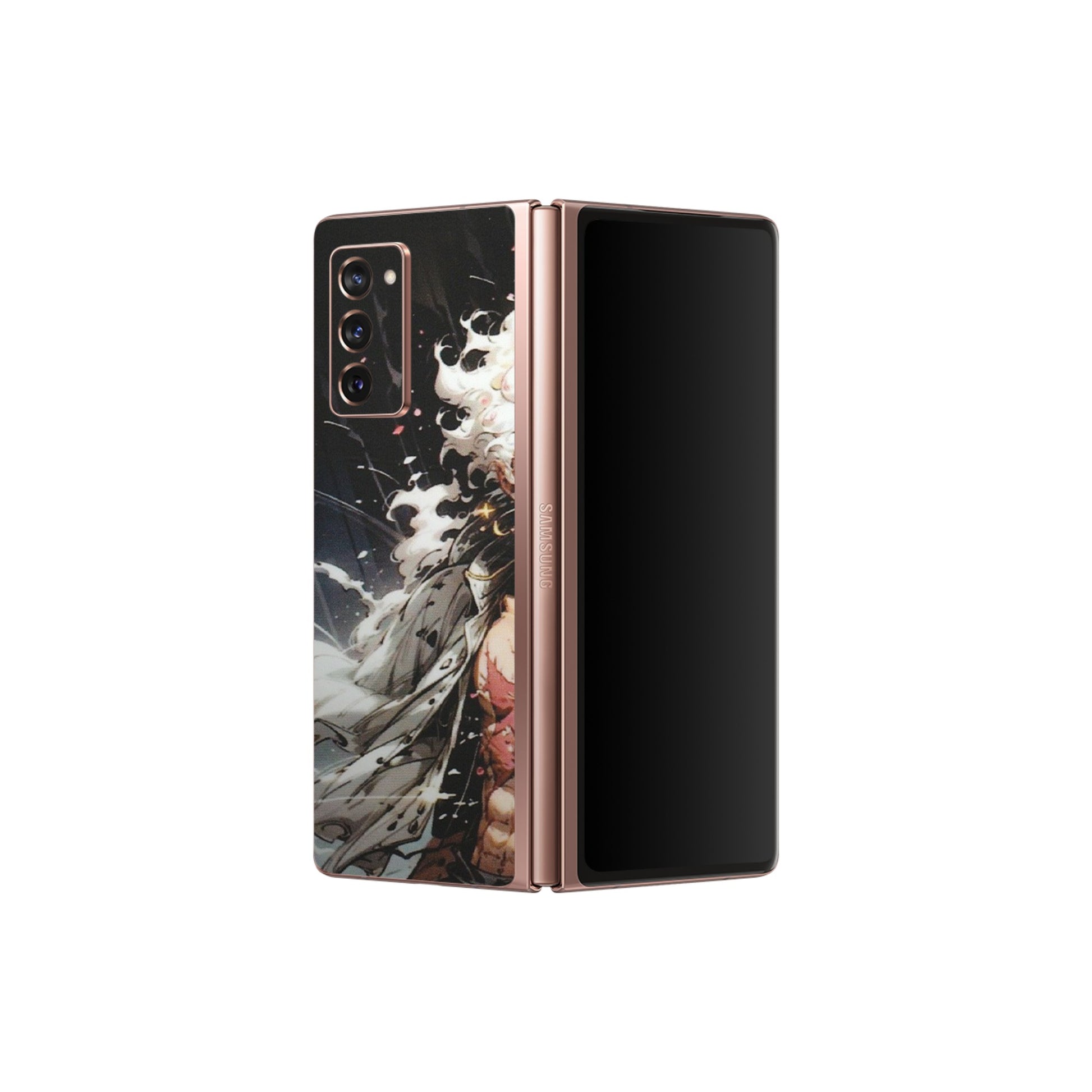 Samsung M/F/Note/Flip and C Phone Skins (All Models) - Anime Angry Classy Character - Matte Finish (M-34) Samsung Galaxy Z Fold 2