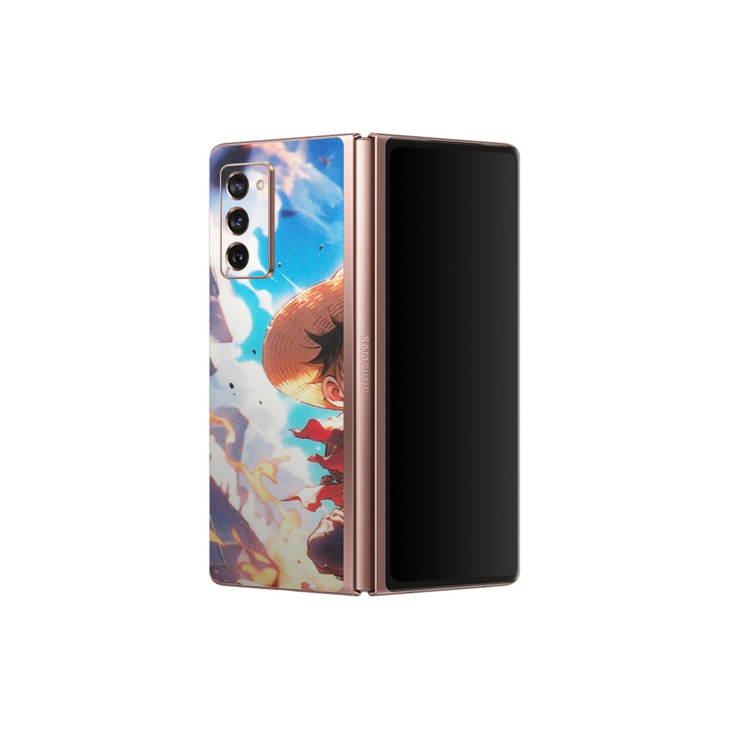 Samsung M/F/Note/Flip and C Phone Skins (All Models) - Toon One Piece Cute Character - Matte Finish (M-35) Samsung Galaxy Z Fold 2