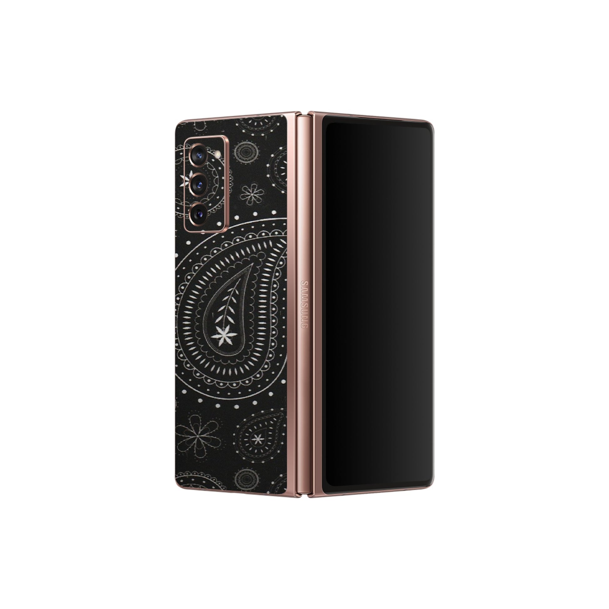 Samsung M/F/Note/Flip and C Phone Skins (All Models) - Black Sober Kerry - Matte Finish (M-37) Samsung Galaxy Z Fold 2