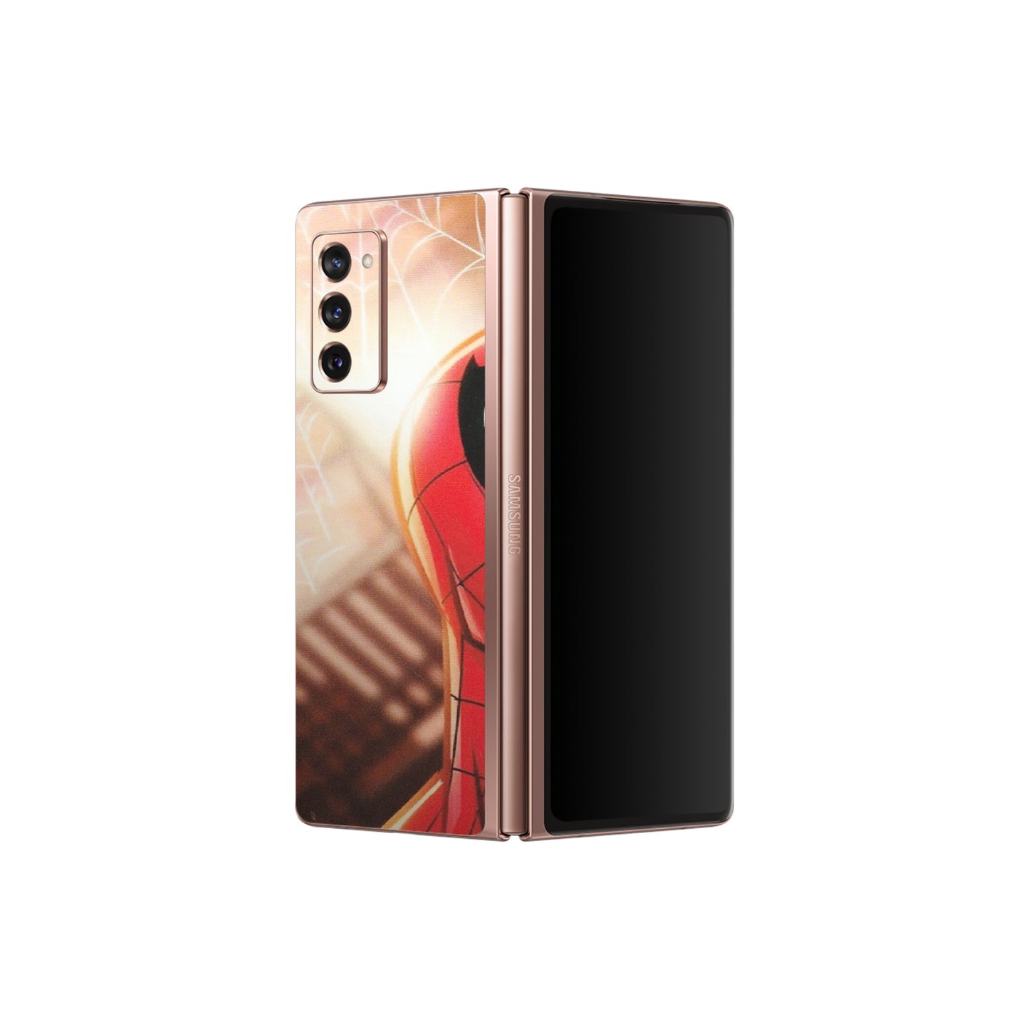 Samsung M/F/Note/Flip and C Phone Skins (All Models) - Spiderman Face New - Matte Finish (M-41) Samsung Galaxy Z Fold 2