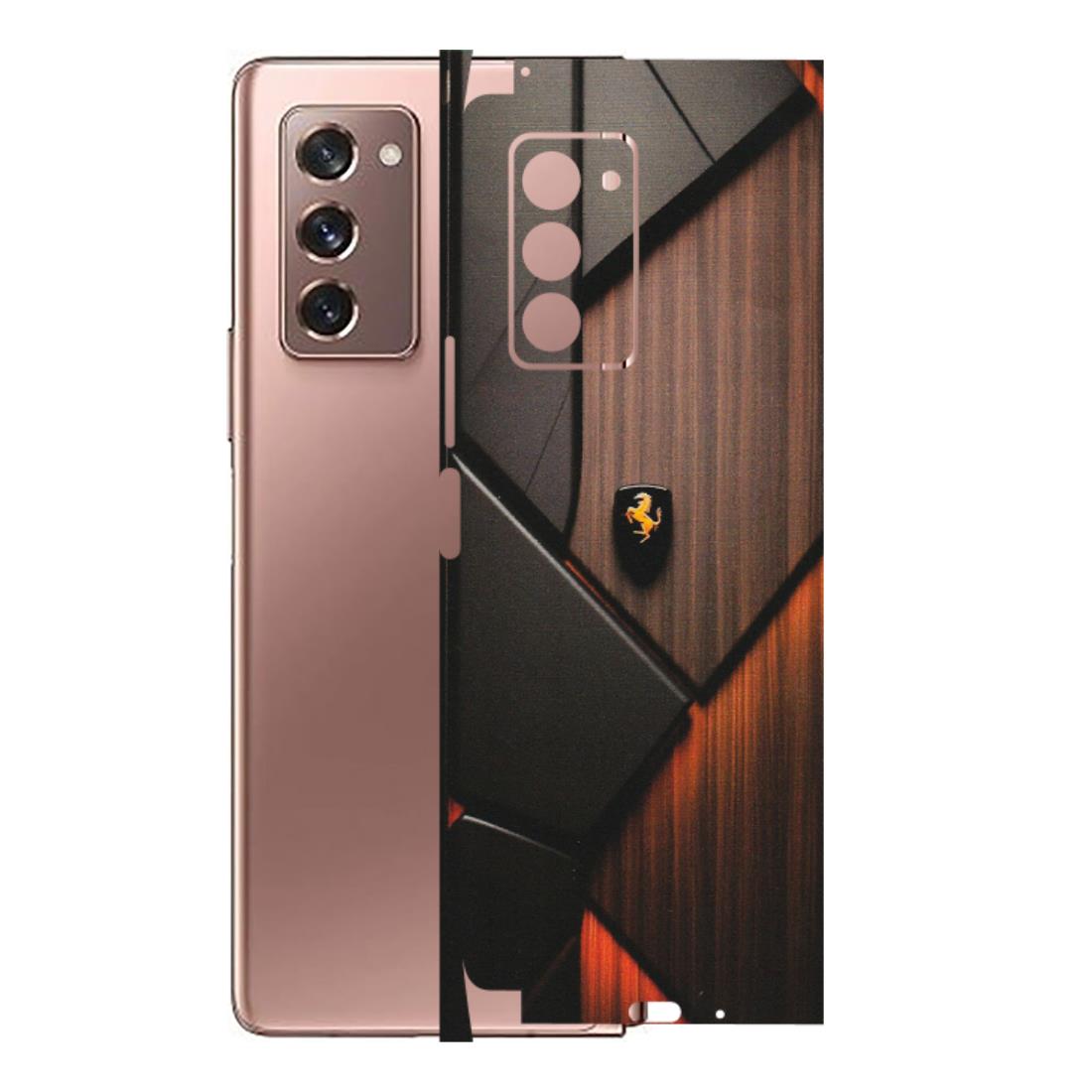 Samsung M/F/Note/Flip and C Phone Skins (All Models) - Lambo Beauty Wood Pattern Sober - Matte Finish (M-51) Samsung Galaxy Z Fold 2