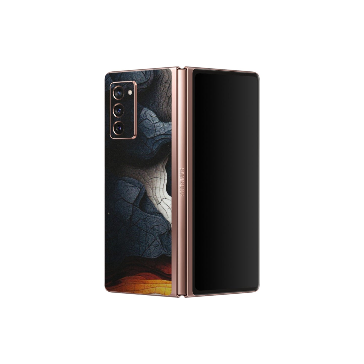 Samsung M/F/Note/Flip and C Phone Skins (All Models) - Abstract Volcanic Layers - Matte Finish (M-52) Samsung Galaxy Z Fold 2