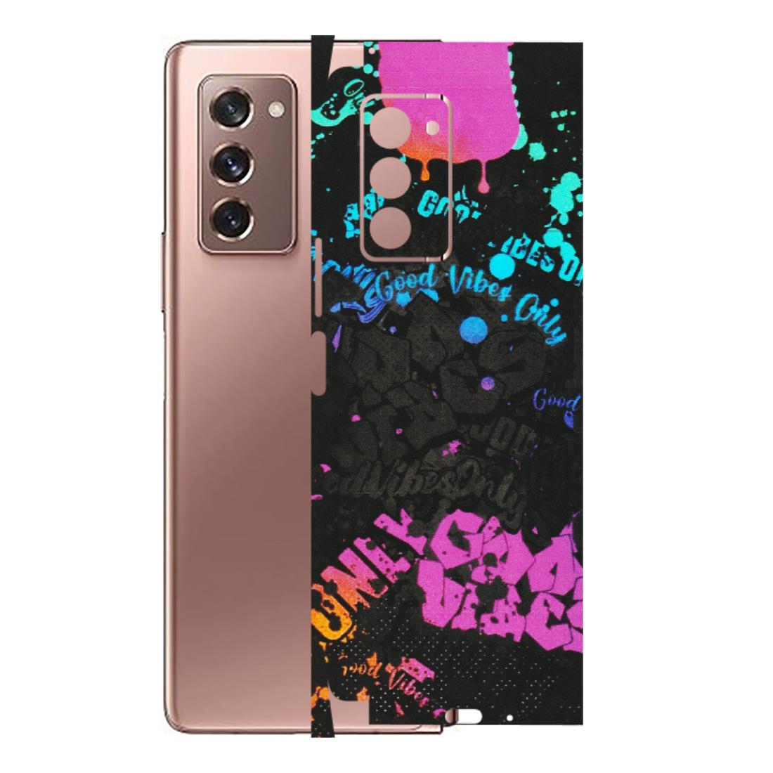 Samsung M/F/Note/Flip and C Phone Skins (All Models) - Majestic Black Vibes - Matte Finish (M-62) Samsung Galaxy Z Fold 2