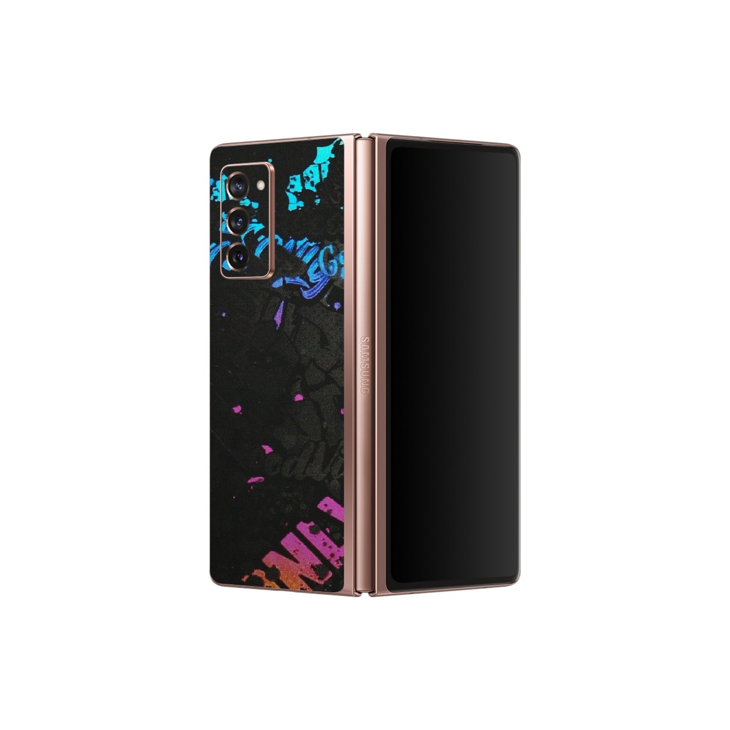 Samsung M/F/Note/Flip and C Phone Skins (All Models) - Majestic Black Vibes - Matte Finish (M-62) Samsung Galaxy Z Fold 2