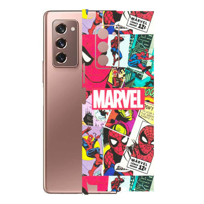 Samsung M/F/Note/Flip and C Phone Skins (All Models) - Marvel Comic Spiderman Grafitti - Matte Finish (M-72) Samsung Galaxy Z Fold 2
