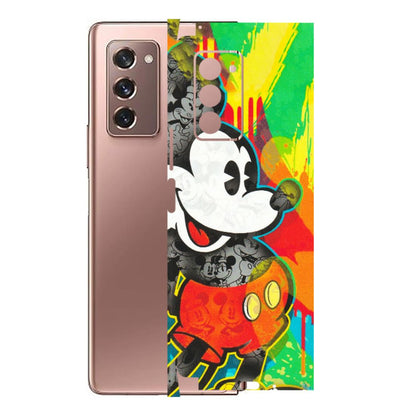 Samsung M/F/Note/Flip and C Phone Skins (All Models) - Multiple Mickey With Colourful Texture - Matte Finish (M-84) Samsung Galaxy Z Fold 2