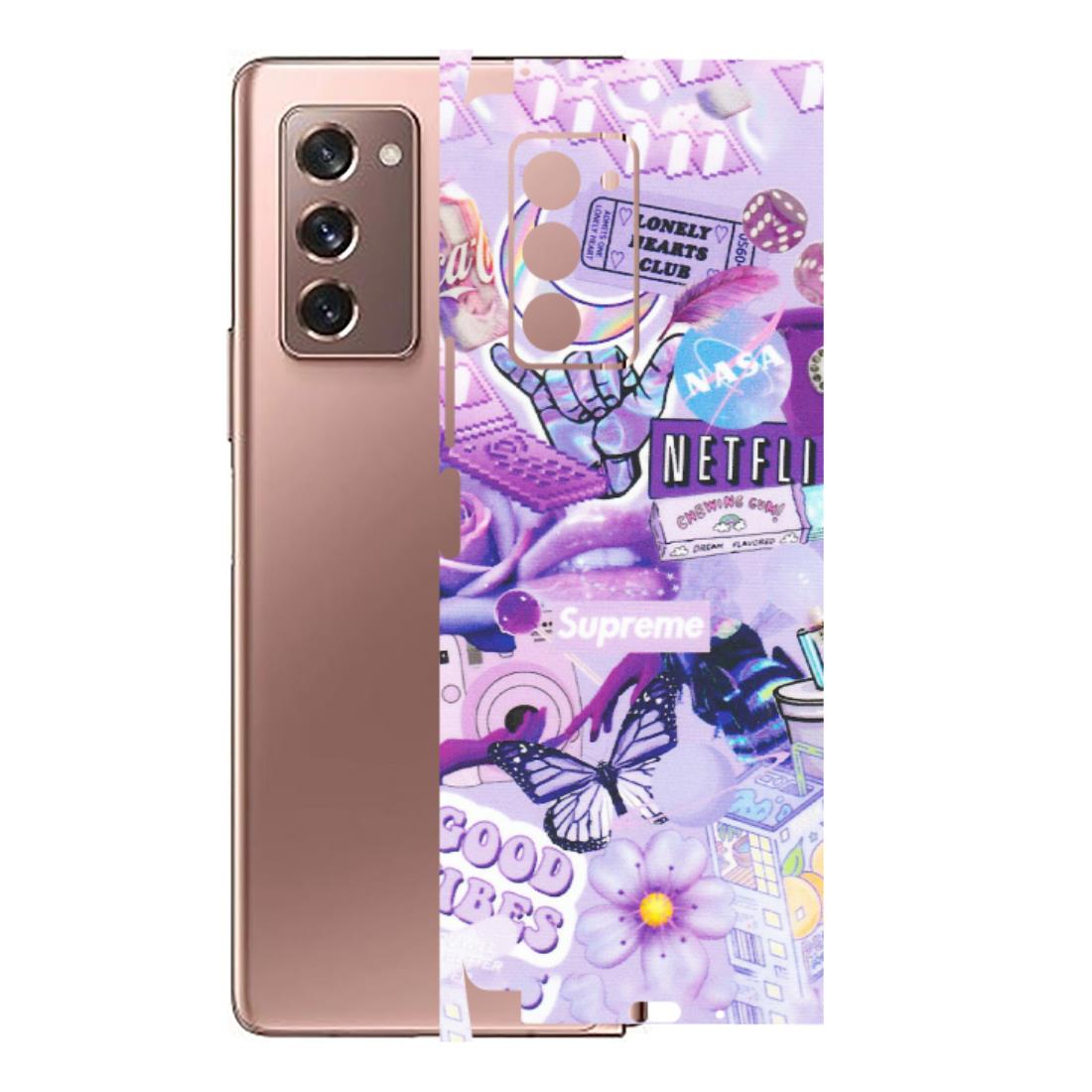 Samsung M/F/Note/Flip and C Phone Skins (All Models) - Supreme Purple Magic - Matte Finish (M-88) Samsung Galaxy Z Fold 2