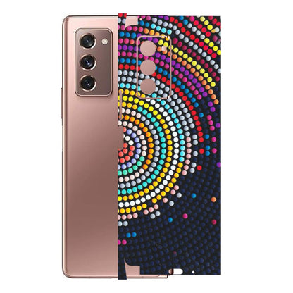 Samsung M/F/Note/Flip and C Phone Skins (All Models) - Rainbow Dot Mandala - Matte Finish (M-97) Samsung Galaxy Z Fold 2