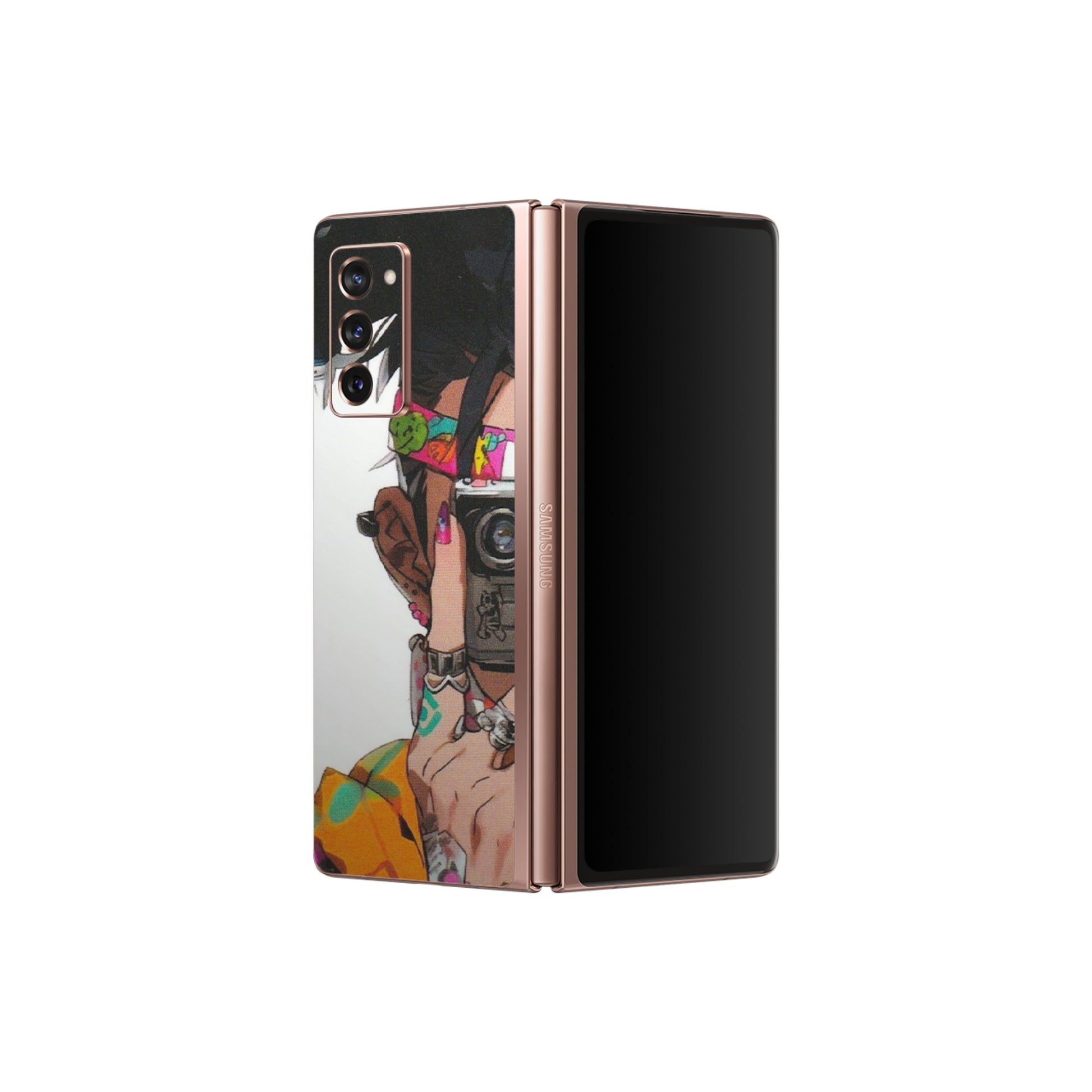 Samsung M/F/Note/Flip and C Phone Skins (All Models) - Camera Lover Girl - Matte Finish (M-09) Samsung Galaxy Z Fold 2