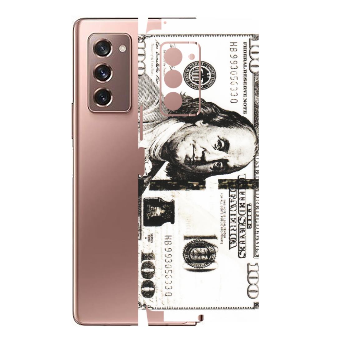 Samsung M/F/Note/Flip and C Phone Skins (All Models) - 100 Dollar Currency - Transparent Finish (T-01) Samsung Galaxy Z Fold 2
