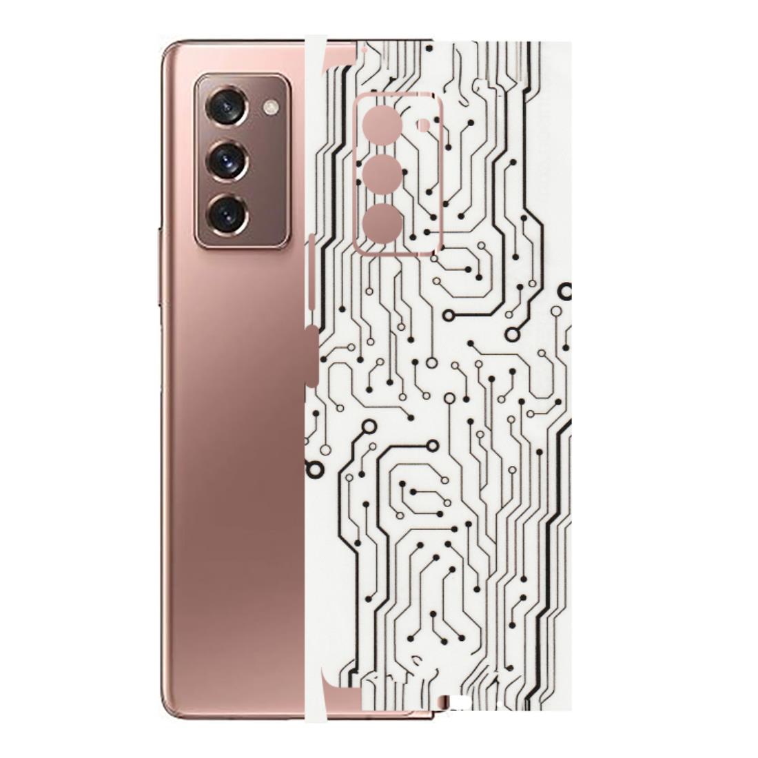 Samsung M/F/Note/Flip and C Phone Skins (All Models) - Tech Circuits - Transparent Finish (T-03) Samsung Galaxy Z Fold 2