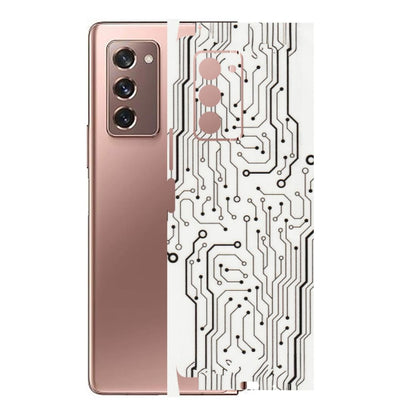 Samsung M/F/Note/Flip and C Phone Skins (All Models) - Tech Circuits - Transparent Finish (T-03) Samsung Galaxy Z Fold 2