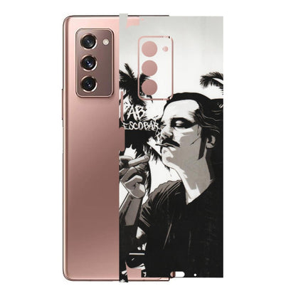 Samsung M/F/Note/Flip and C Phone Skins (All Models) - Pab Escobar - Transparent Finish (T-05) Samsung Galaxy Z Fold 2