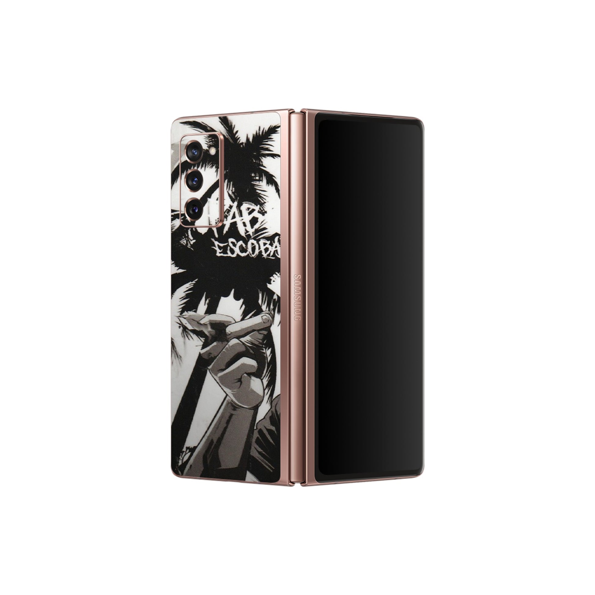 Samsung M/F/Note/Flip and C Phone Skins (All Models) - Pab Escobar - Transparent Finish (T-05) Samsung Galaxy Z Fold 2