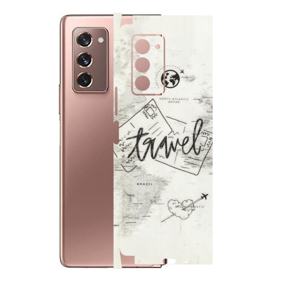 Samsung M/F/Note/Flip and C Phone Skins (All Models) - Travel Ticket - Transparent Finish (T-06) Samsung Galaxy Z Fold 2