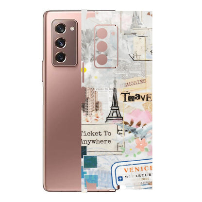 Samsung M/F/Note/Flip and C Phone Skins (All Models) - Travel Memories - Transparent Finish (T-09) Samsung Galaxy Z Fold 2