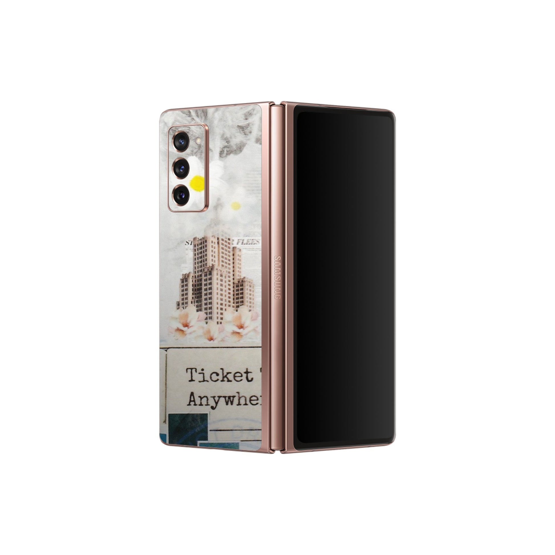 Samsung M/F/Note/Flip and C Phone Skins (All Models) - Travel Memories - Transparent Finish (T-09) Samsung Galaxy Z Fold 2