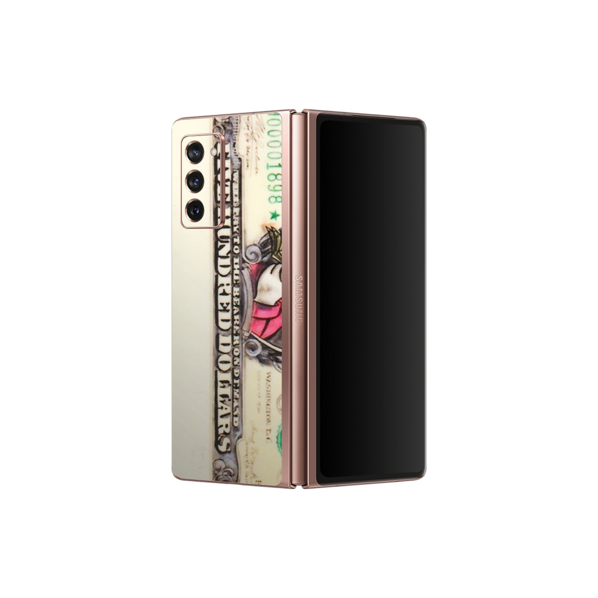 Samsung M/F/Note/Flip and C Phone Skins (All Models) - Five Hundred Dollar Duck - Transparent Finish (T-15) Samsung Galaxy Z Fold 2
