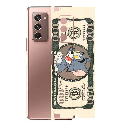Samsung M/F/Note/Flip and C Phone Skins (All Models) - One Hundred Dollar Tom - Transparent Finish (T-16) Samsung Galaxy Z Fold 2