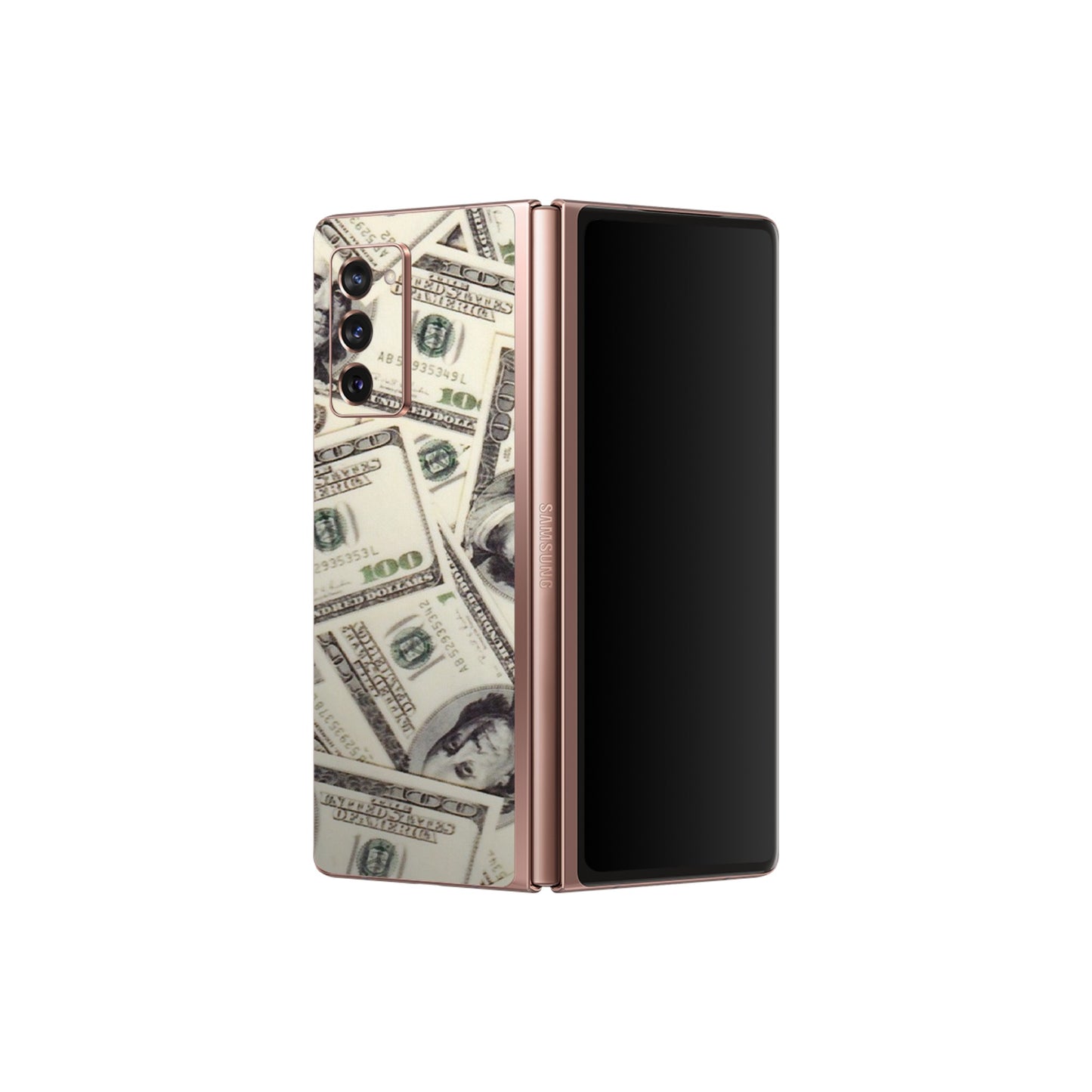Samsung M/F/Note/Flip and C Phone Skins (All Models) - Dollar Lover - Transparent Finish (T-17) Samsung Galaxy Z Fold 2