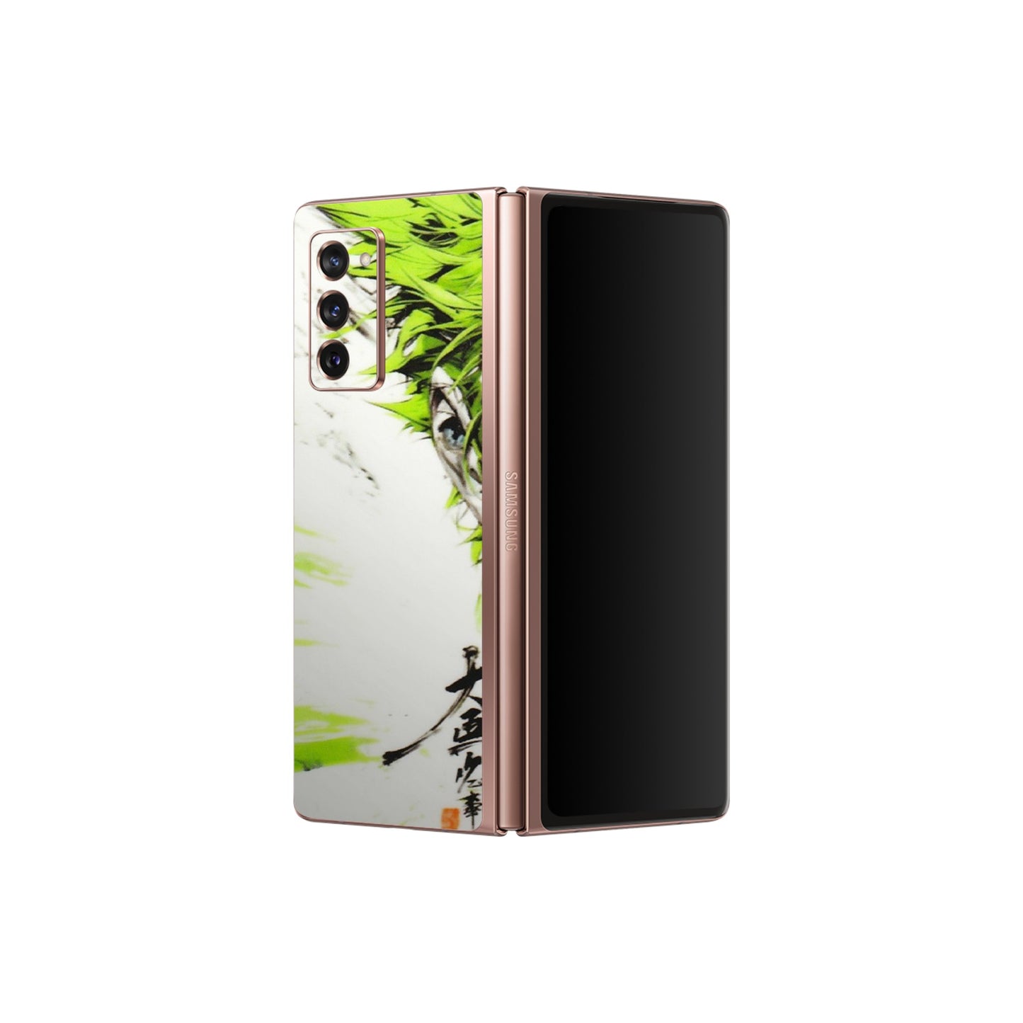 Samsung M/F/Note/Flip and C Phone Skins (All Models) - Roro Taku Anime - Transparent Finish (T-18) Samsung Galaxy Z Fold 2