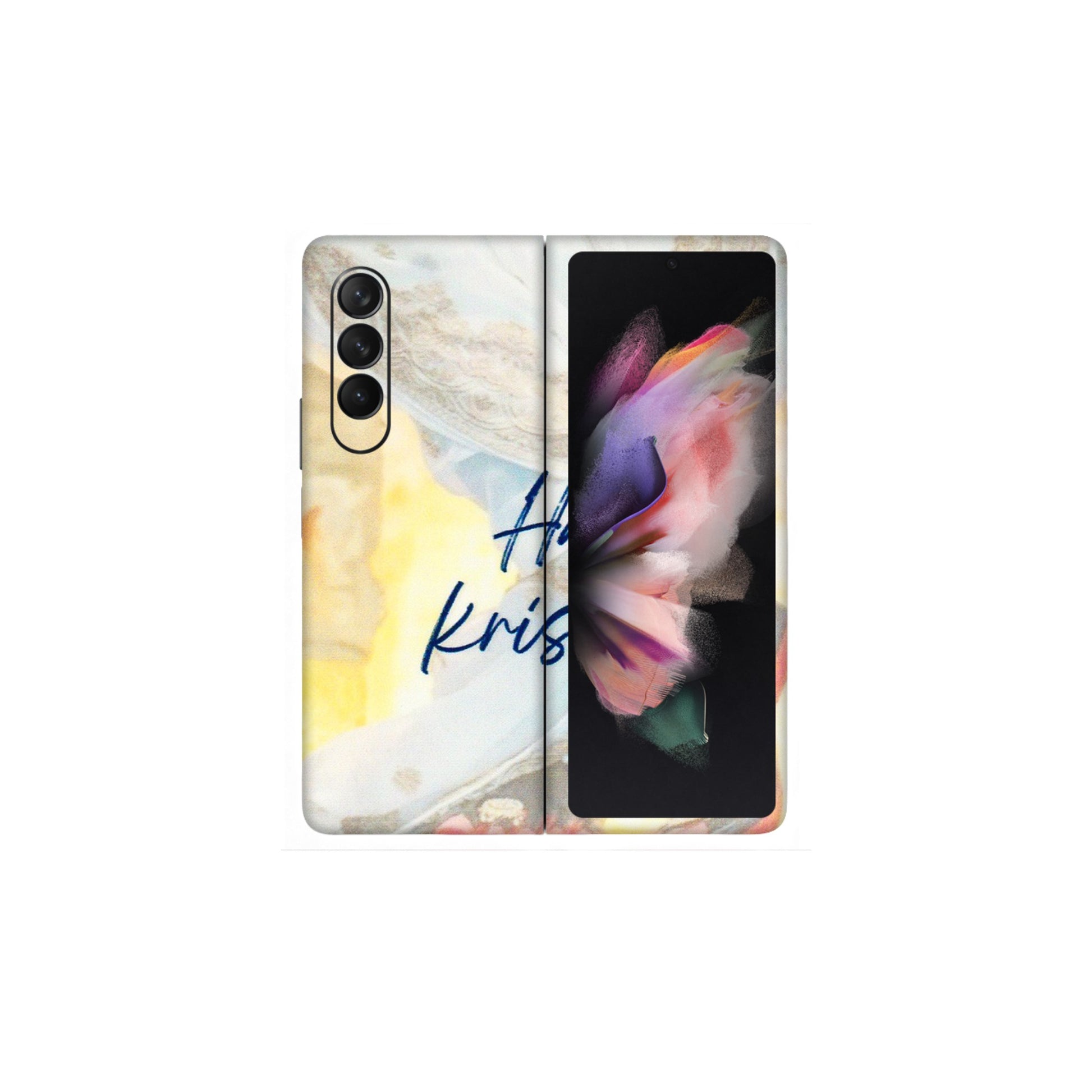 Samsung M/F/Note/Flip and C Phone Skins (All Models) - Hare Krishna - 3D Embossed Finish (L-03) Samsung Galaxy Z Fold 3