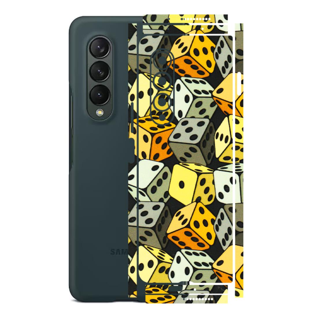 Samsung M/F/Note/Flip and C Phone Skins (All Models) - Dices Of Life - 3D Embossed Finish (L-04) Samsung Galaxy Z Fold 3