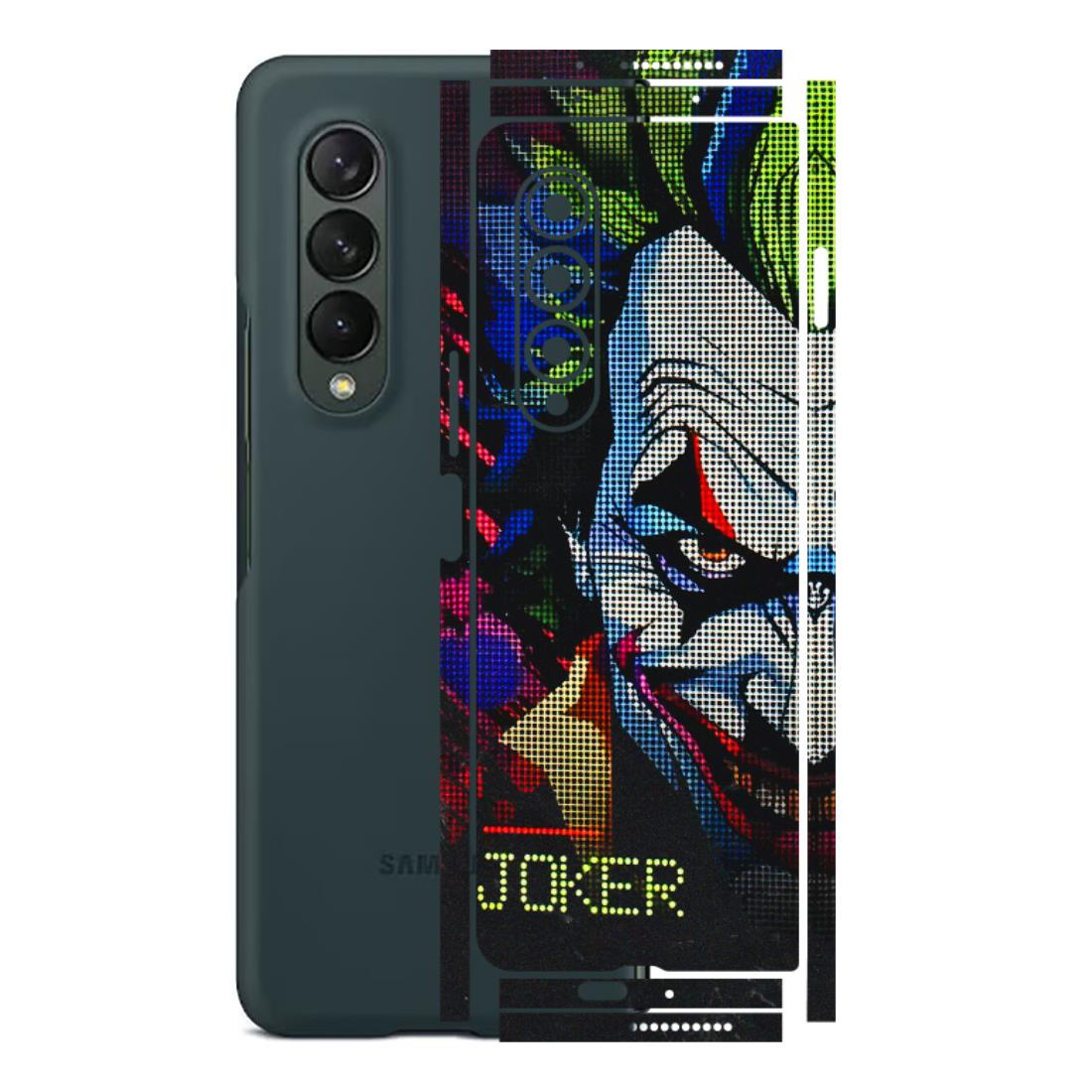 Samsung M/F/Note/Flip and C Phone Skins (All Models) - Joker Dot Matrix - 3D Embossed Finish (L-08) Samsung Galaxy Z Fold 3