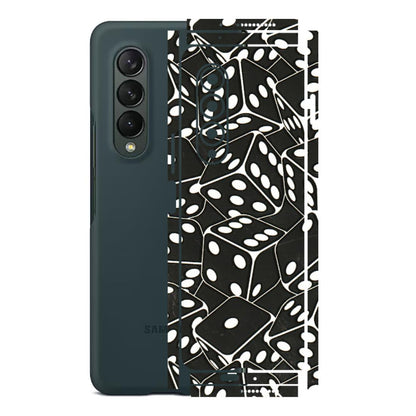 Samsung M/F/Note/Flip and C Phone Skins (All Models) - Big Black Dices - 3D Embossed Finish (L-106) Samsung Galaxy Z Fold 3