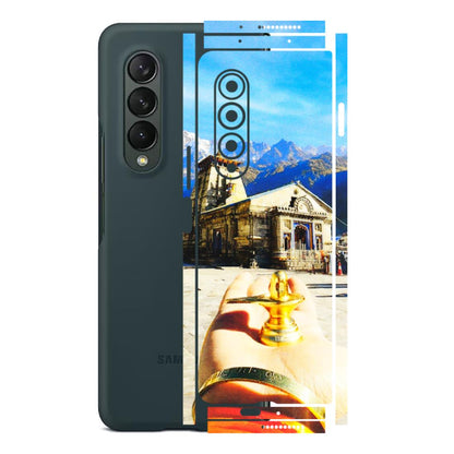Samsung M/F/Note/Flip and C Phone Skins (All Models) - Beauty of Kedarnath - 3D Embossed Finish (L-108) Samsung Galaxy Z Fold 3