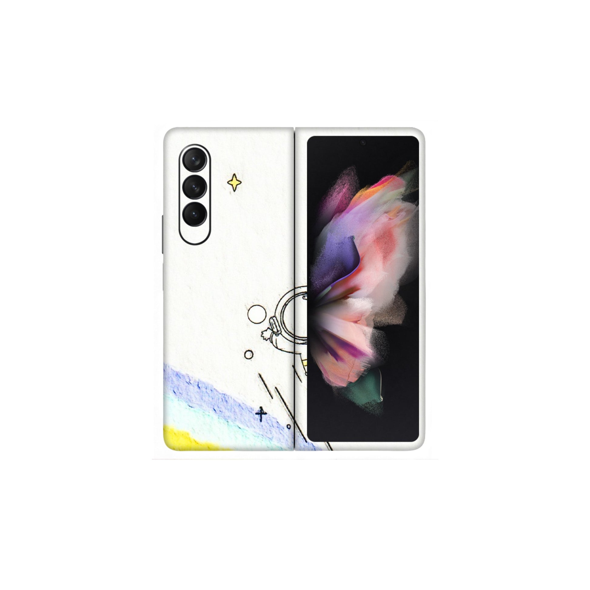 Samsung M/F/Note/Flip and C Phone Skins (All Models) - Milkyway Astronaut - 3D Embossed Finish (L-110) Samsung Galaxy Z Fold 3