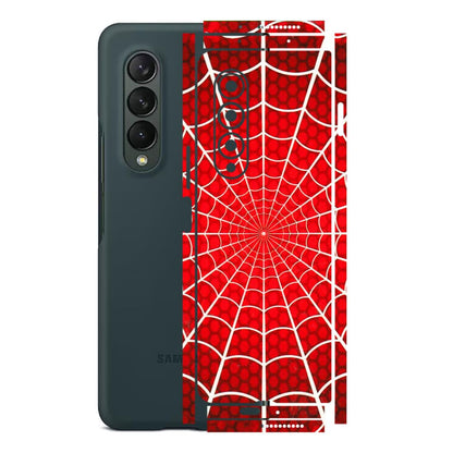 Samsung M/F/Note/Flip and C Phone Skins (All Models) - Classic Spidey Web - 3D Embossed Finish (L-115) Samsung Galaxy Z Fold 3