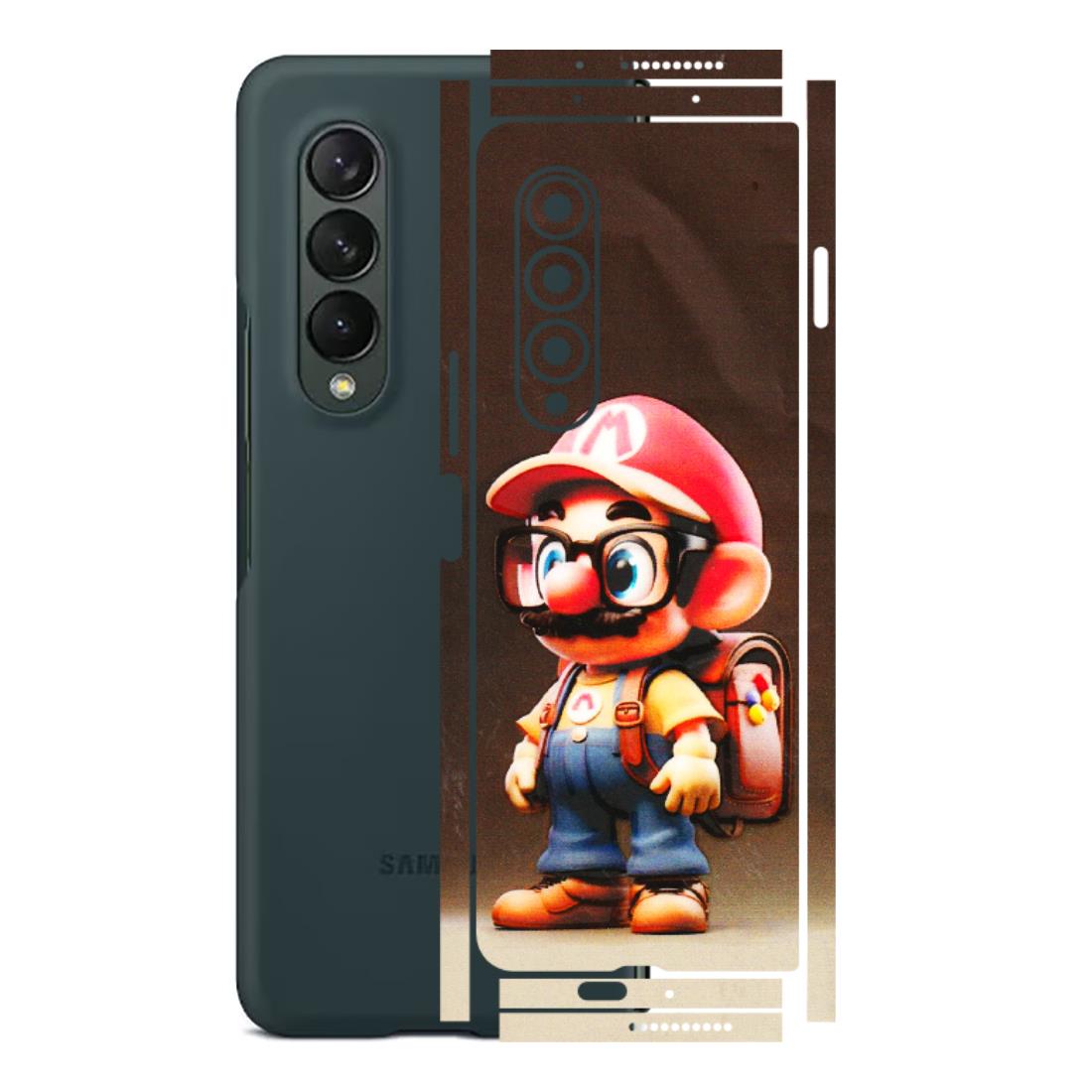 Samsung M/F/Note/Flip and C Phone Skins (All Models) - Little Mario - 3D Embossed Finish (L-119) Samsung Galaxy Z Fold 3