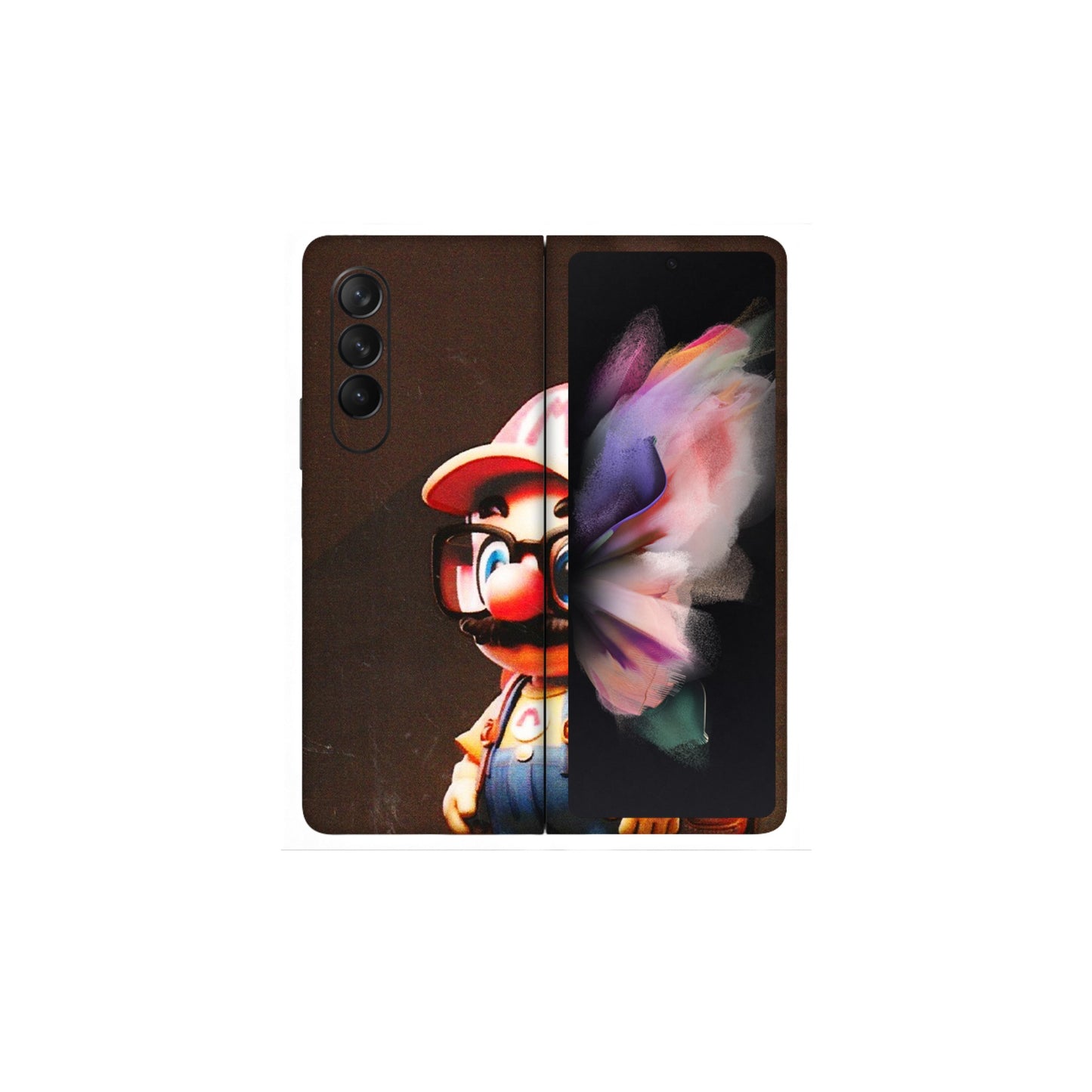 Samsung M/F/Note/Flip and C Phone Skins (All Models) - Little Mario - 3D Embossed Finish (L-119) Samsung Galaxy Z Fold 3
