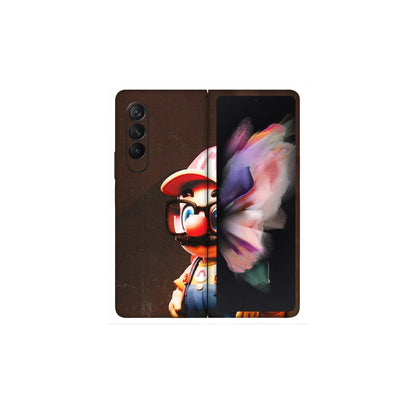 Samsung M/F/Note/Flip and C Phone Skins (All Models) - Little Mario - 3D Embossed Finish (L-119) Samsung Galaxy Z Fold 3