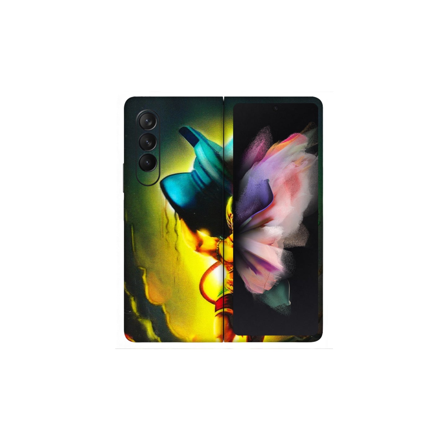 Samsung M/F/Note/Flip and C Phone Skins (All Models) - Hanuman Ji - 3D Embossed Finish (L-128) Samsung Galaxy Z Fold 3