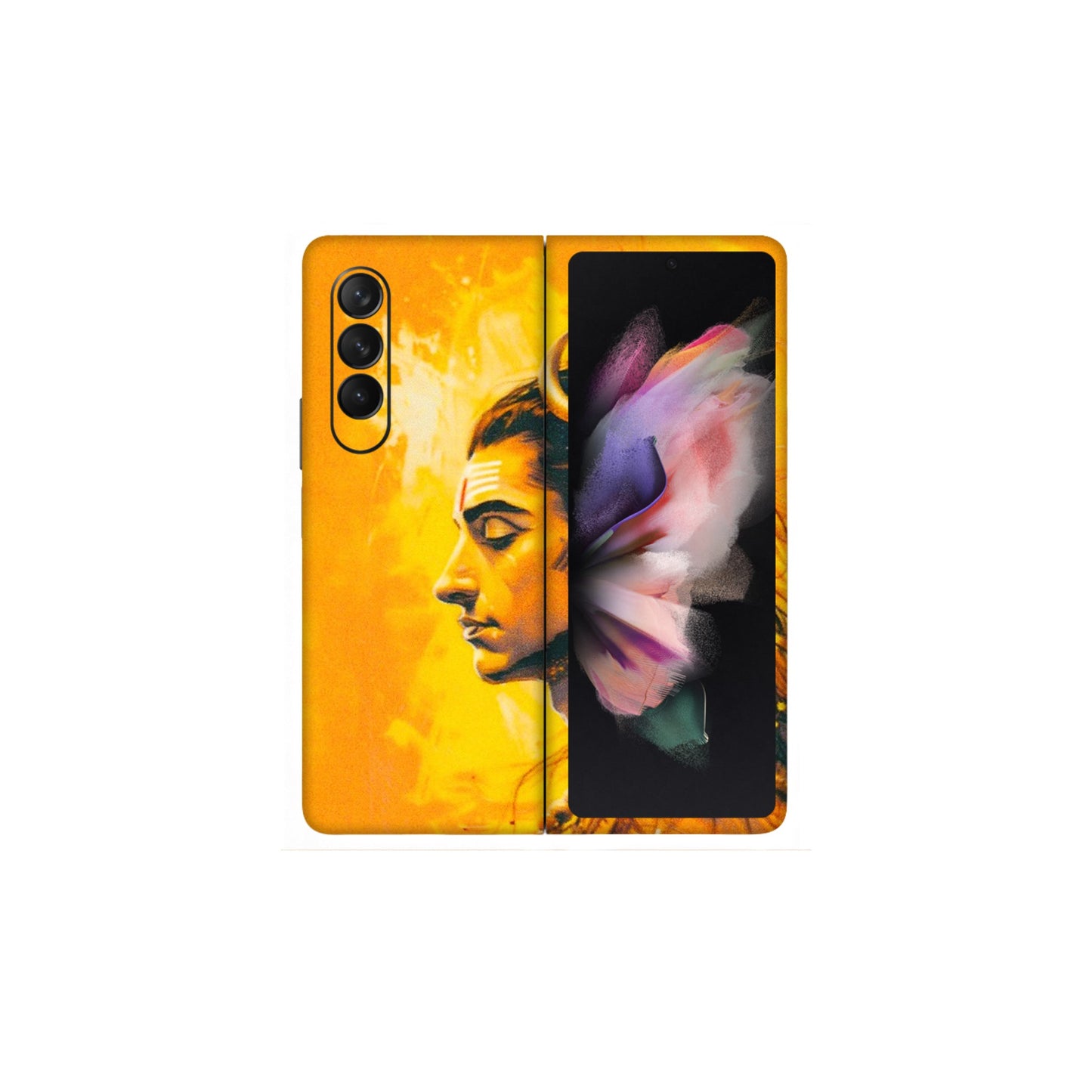 Samsung M/F/Note/Flip and C Phone Skins (All Models) - Shiv Shakti - 3D Embossed Finish (L-14) Samsung Galaxy Z Fold 3