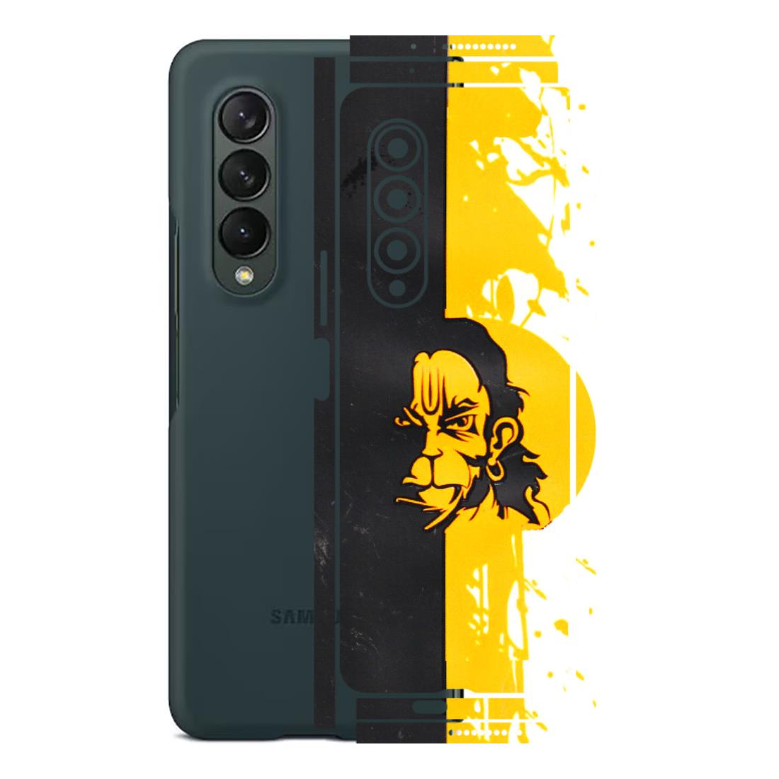 Samsung M/F/Note/Flip and C Phone Skins (All Models) - Bajrangbali - 3D Embossed Finish (L-151) Samsung Galaxy Z Fold 3