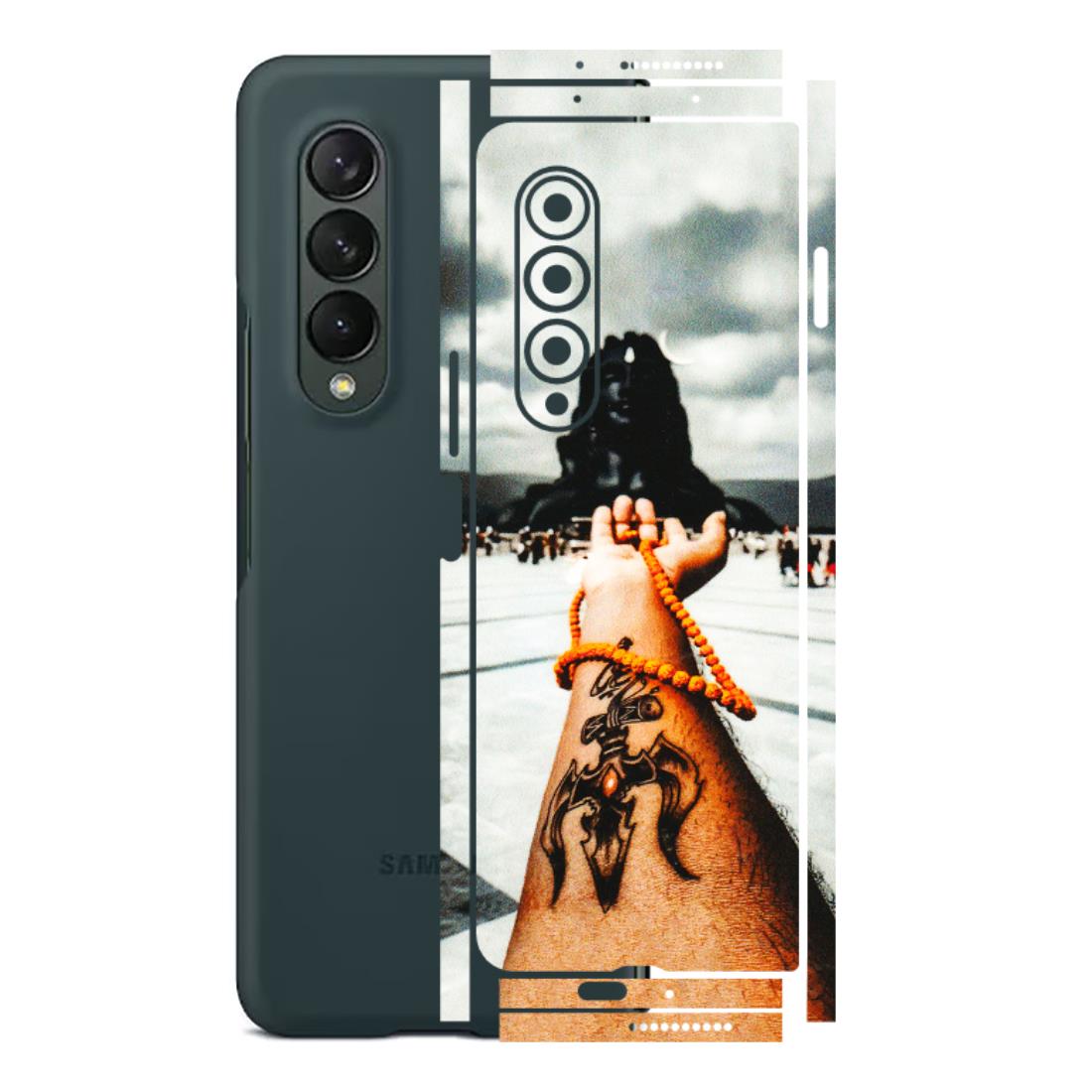 Samsung M/F/Note/Flip and C Phone Skins (All Models) - Jai Adiyogi Mahakaal - 3D Embossed Finish (L-164) Samsung Galaxy Z Fold 3