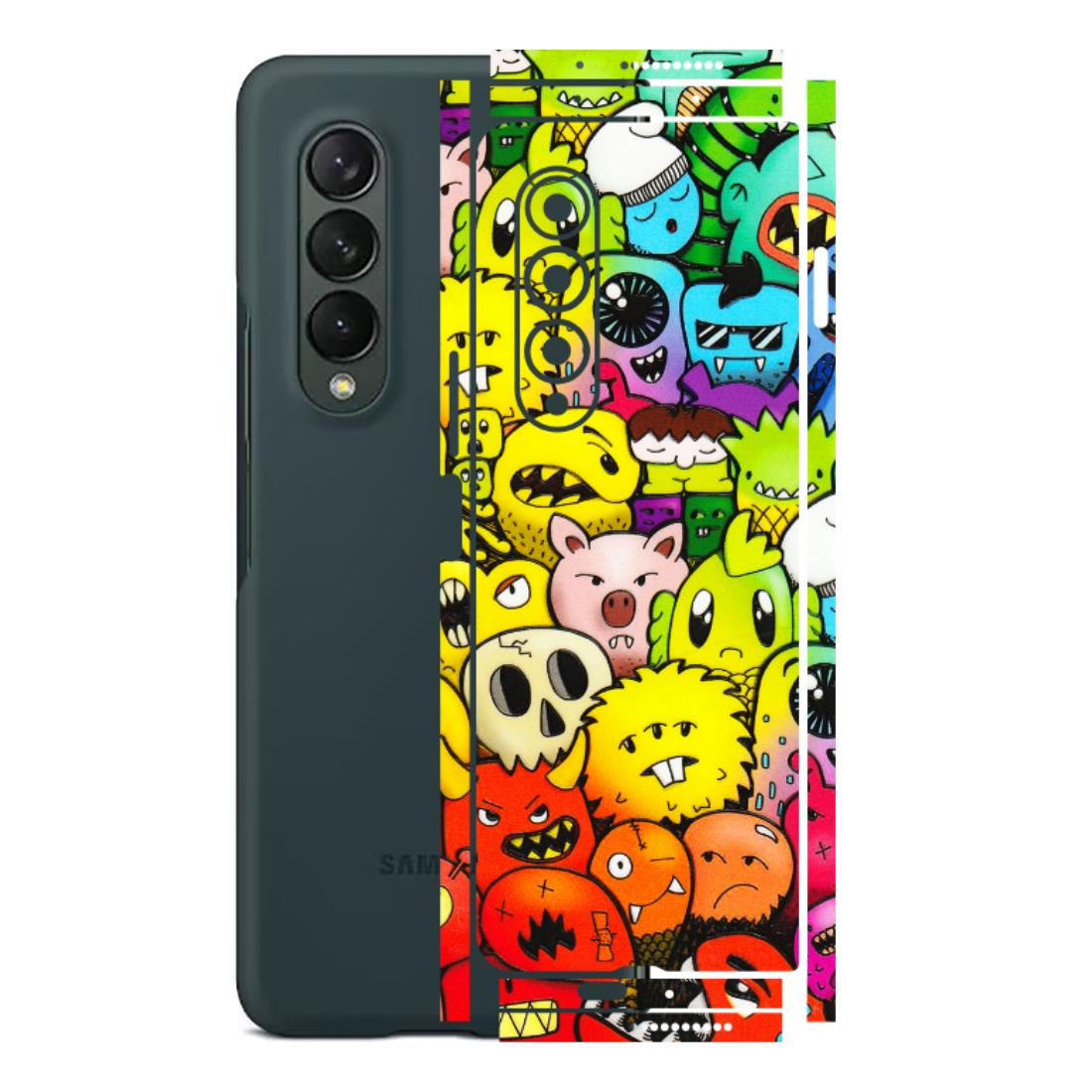 Samsung M/F/Note/Flip and C Phone Skins (All Models) - Angry Funkies - 3D Embossed Finish (L-169) Samsung Galaxy Z Fold 3