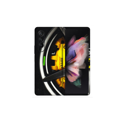 Samsung M/F/Note/Flip and C Phone Skins (All Models) - Ferrari Wheel Alloy - 3D Embossed Finish (L-173) Samsung Galaxy Z Fold 3
