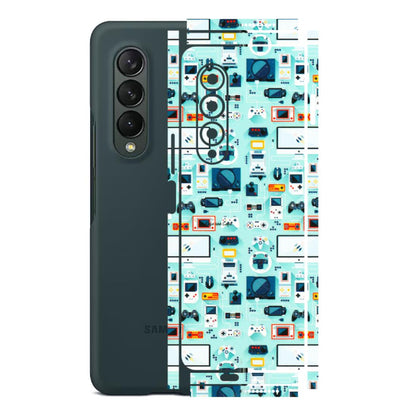 Samsung M/F/Note/Flip and C Phone Skins (All Models) - Gadgets Doodle - 3D Embossed Finish (L-184) Samsung Galaxy Z Fold 3
