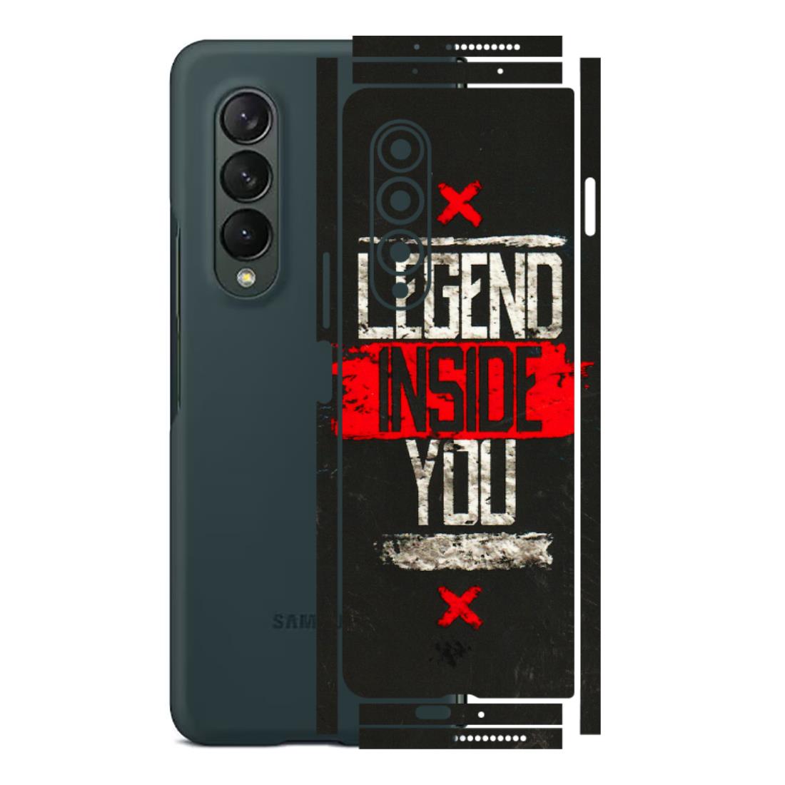 Samsung M/F/Note/Flip and C Phone Skins (All Models) - Legend Inside You - 3D Embossed Finish (L-186) Samsung Galaxy Z Fold 3