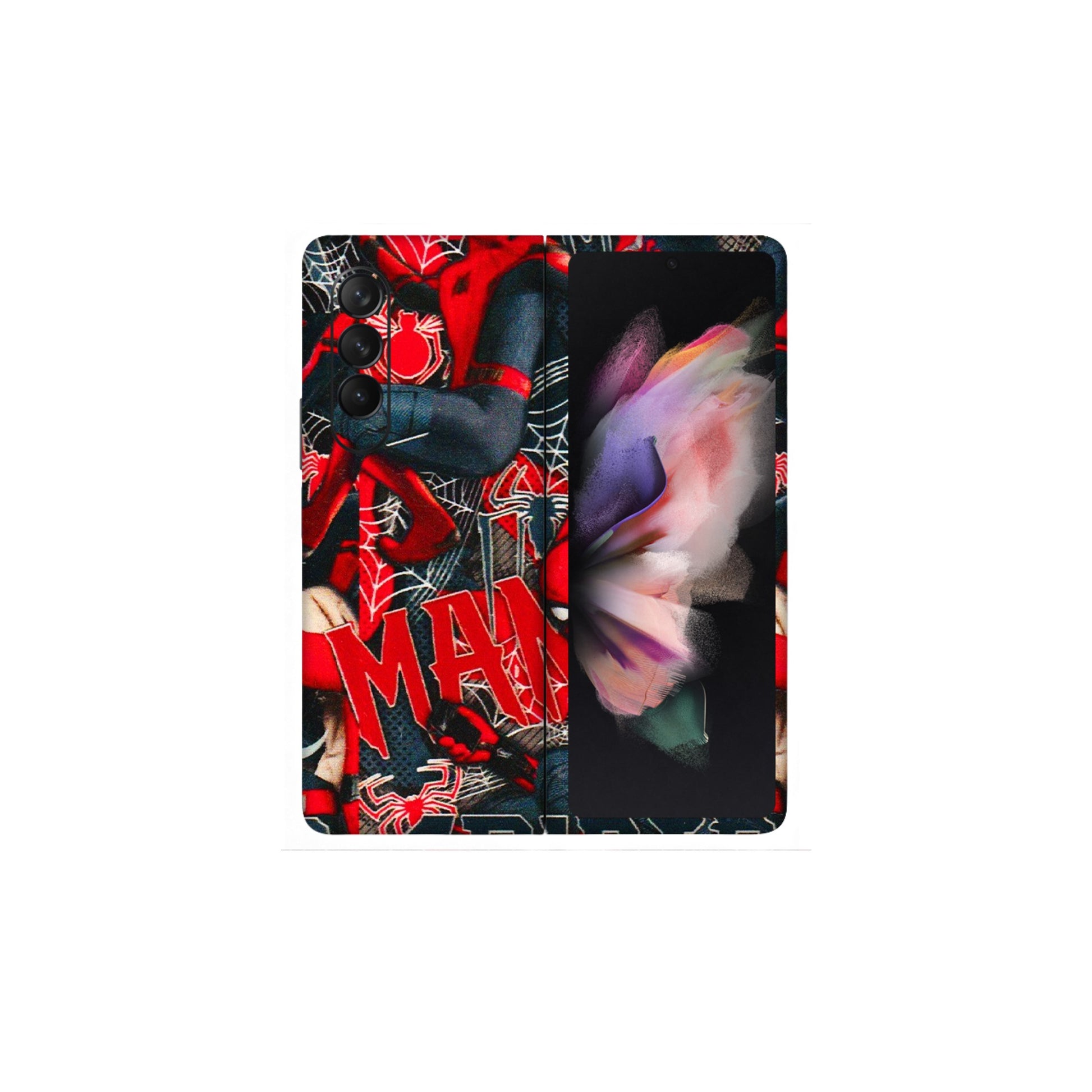 Samsung M/F/Note/Flip and C Phone Skins (All Models) - SpiderMan Cool - 3D Embossed Finish (L-188) Samsung Galaxy Z Fold 3