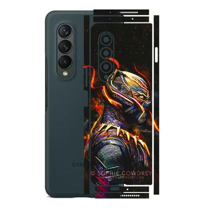 Samsung M/F/Note/Flip and C Phone Skins (All Models) - Black Panther - 3D Embossed Finish (L-190) Samsung Galaxy Z Fold 3