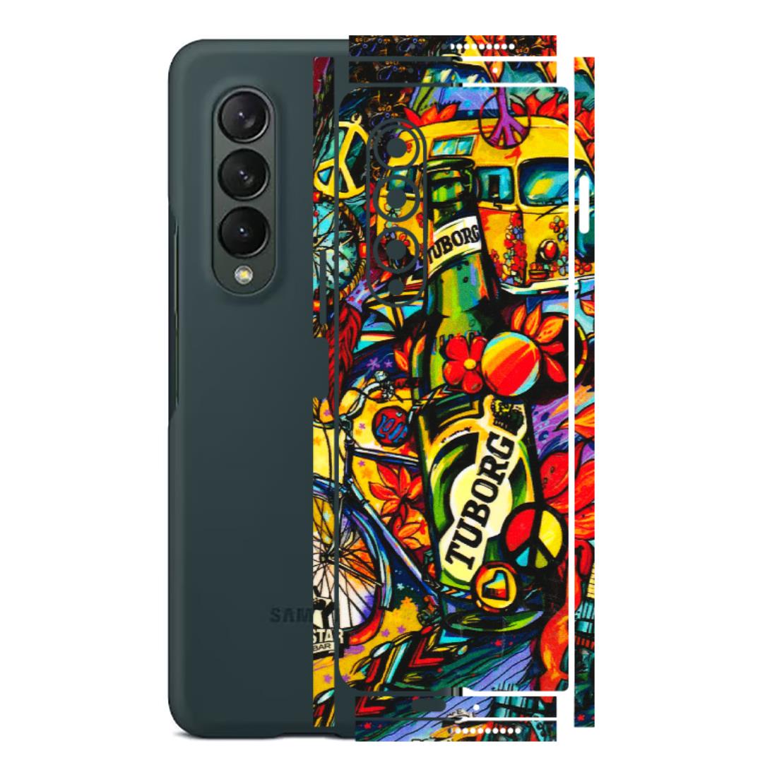Samsung M/F/Note/Flip and C Phone Skins (All Models) - Cool Beer Bottle - 3D Embossed Finish (L-193) Samsung Galaxy Z Fold 3