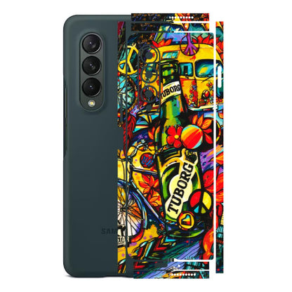Samsung M/F/Note/Flip and C Phone Skins (All Models) - Cool Beer Bottle - 3D Embossed Finish (L-193) Samsung Galaxy Z Fold 3
