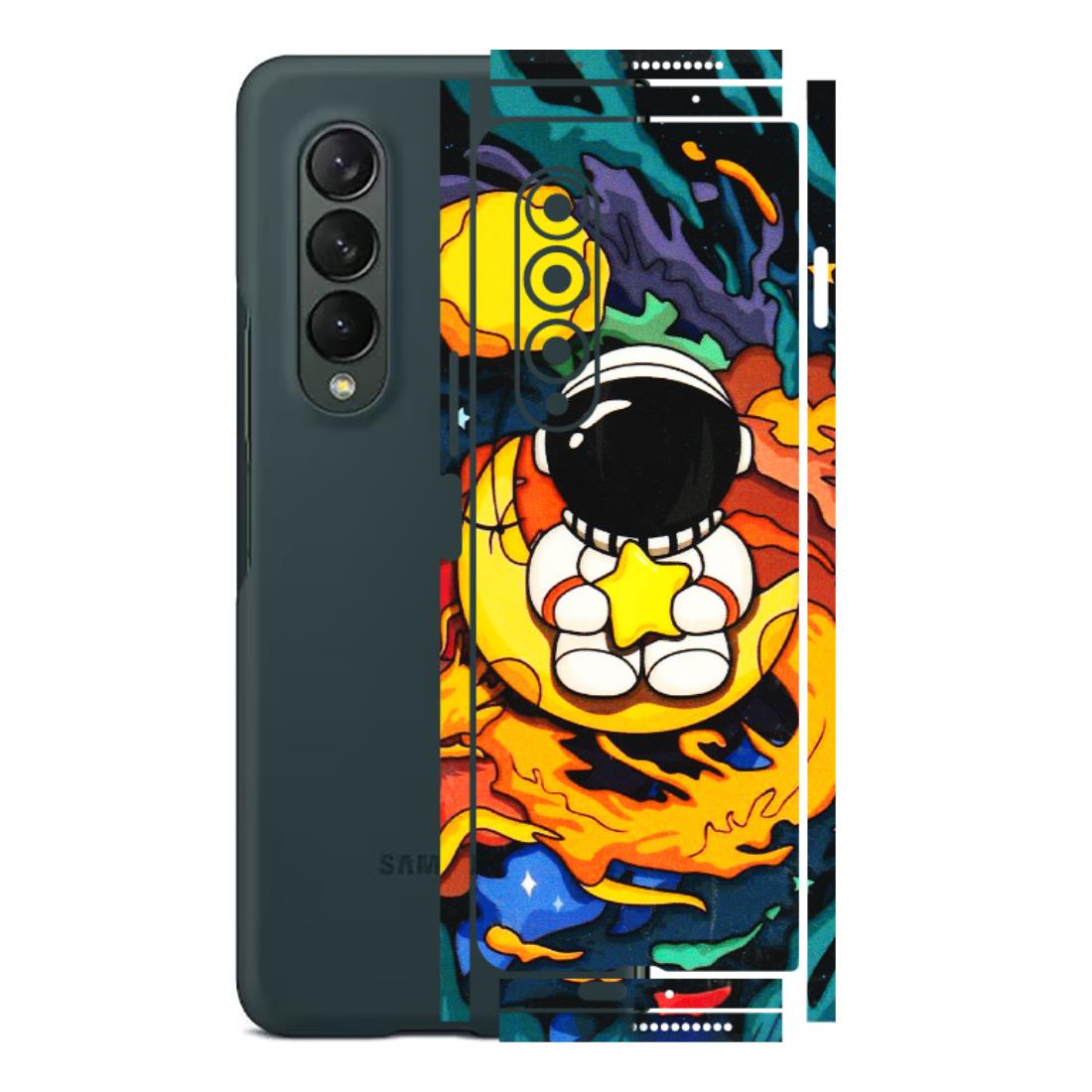 Samsung M/F/Note/Flip and C Phone Skins (All Models) - Baby Astronaut - 3D Embossed Finish (L-197) Samsung Galaxy Z Fold 3