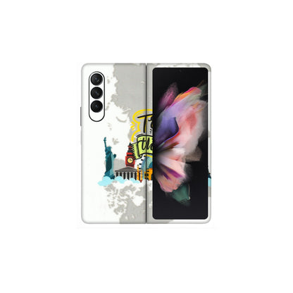 Samsung M/F/Note/Flip and C Phone Skins (All Models) - Travel Therapy - 3D Embossed Finish (L-199) Samsung Galaxy Z Fold 3